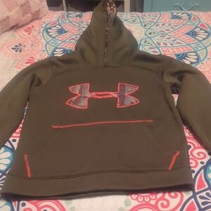 Under Armour Kids' Olive Hoodie with Red Details